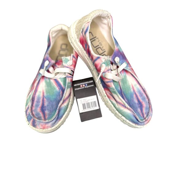 Hey Dude Wendy Rose Candy Tie Dye Wmns Loafers Shoes Sz 5 Slip On Casual Sneaker - Picture 1 of 7